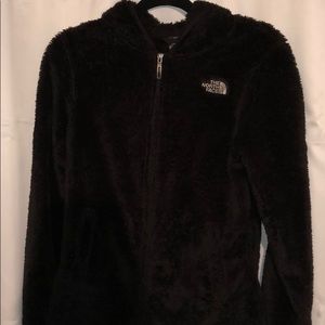 Black fur sweater north face